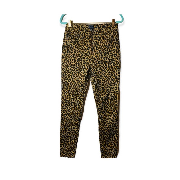 J Crew  Woman Size 28 Leopard 9" High-Rise Skinny Jean w/ Button Fly - Picture 1 of 9